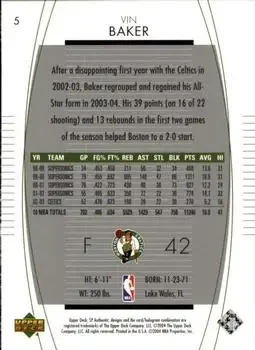 Back of Vin Baker