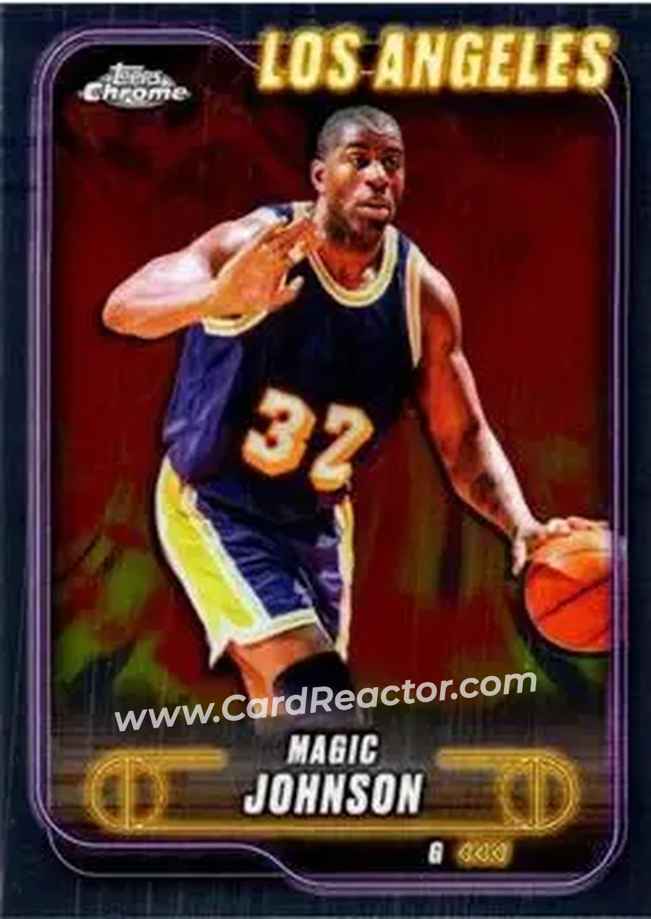 2024-25 Topps Chrome #59 - Magic Johnson - Los Angeles Lakers - Front