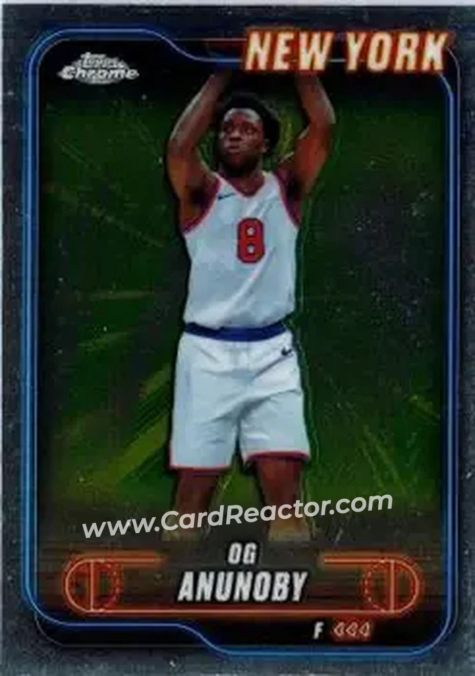 2024-25 Topps Chrome #60 - OG Anunoby - New York Knicks - Front 2024-25 Topps Chrome #60 - OG Anunoby - New York Knicks - Front