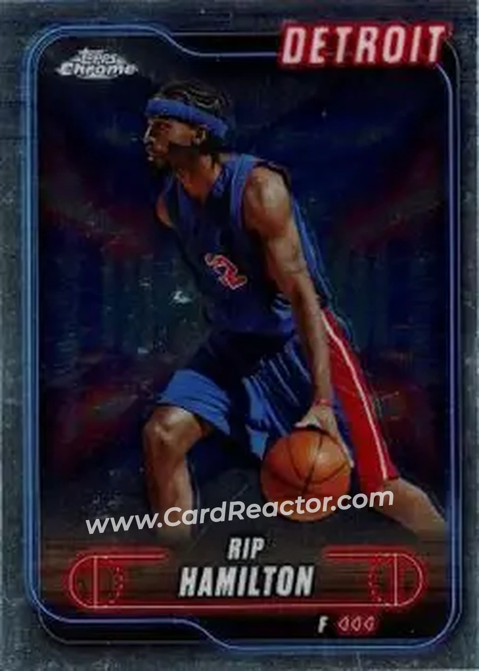 2024-25 Topps Chrome #65 - Rip Hamilton - Detroit Pistons - Front