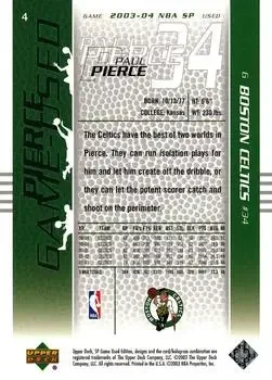 Back of Paul Pierce