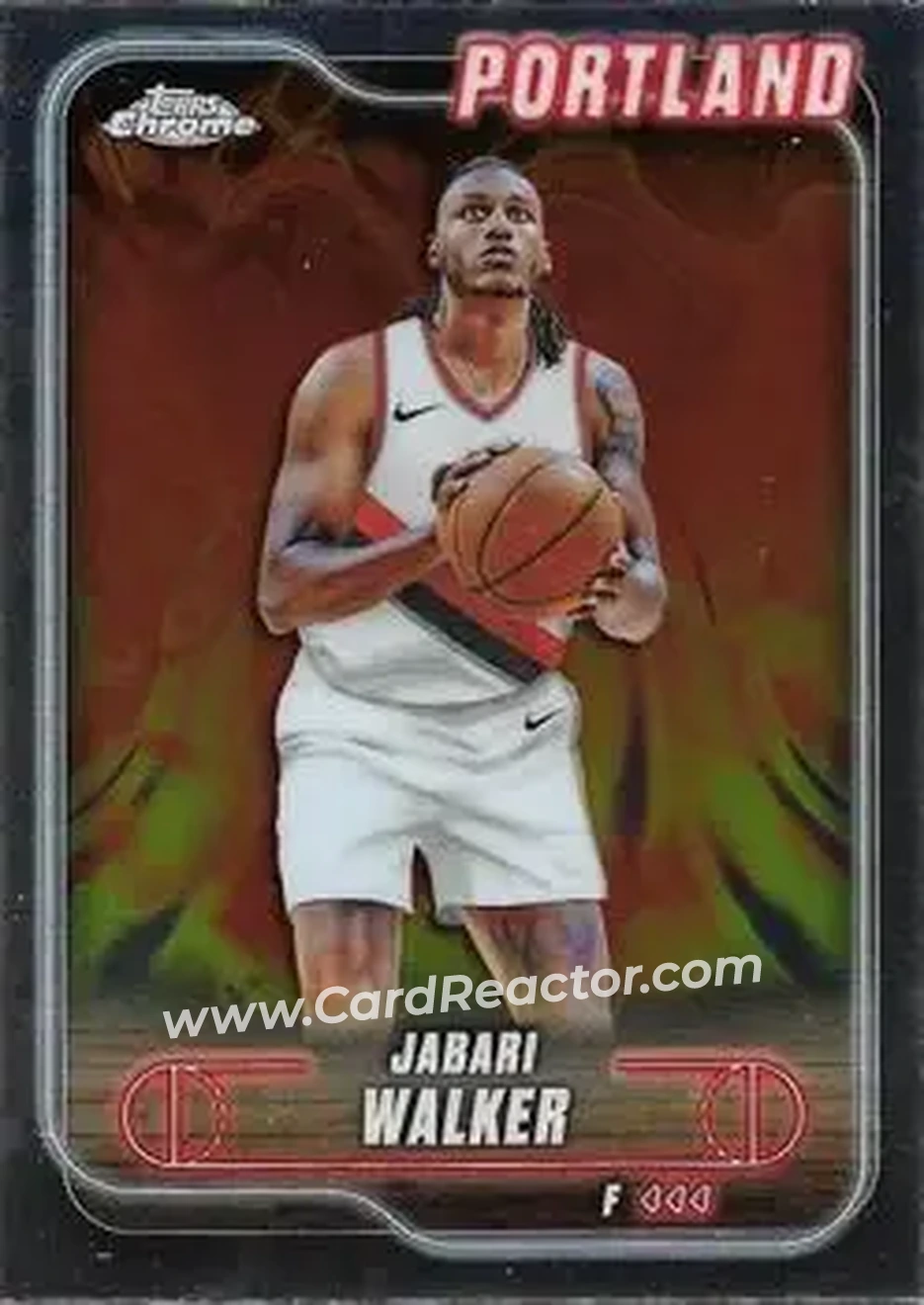 2024-25 Topps Chrome #67 - Jabari Walker - Portland Trail Blazers - Front