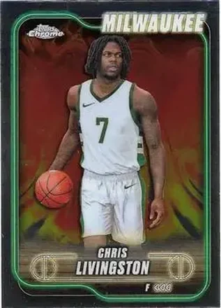 2024-25 Topps Chrome #70 - Chris Livingston - Milwaukee Bucks