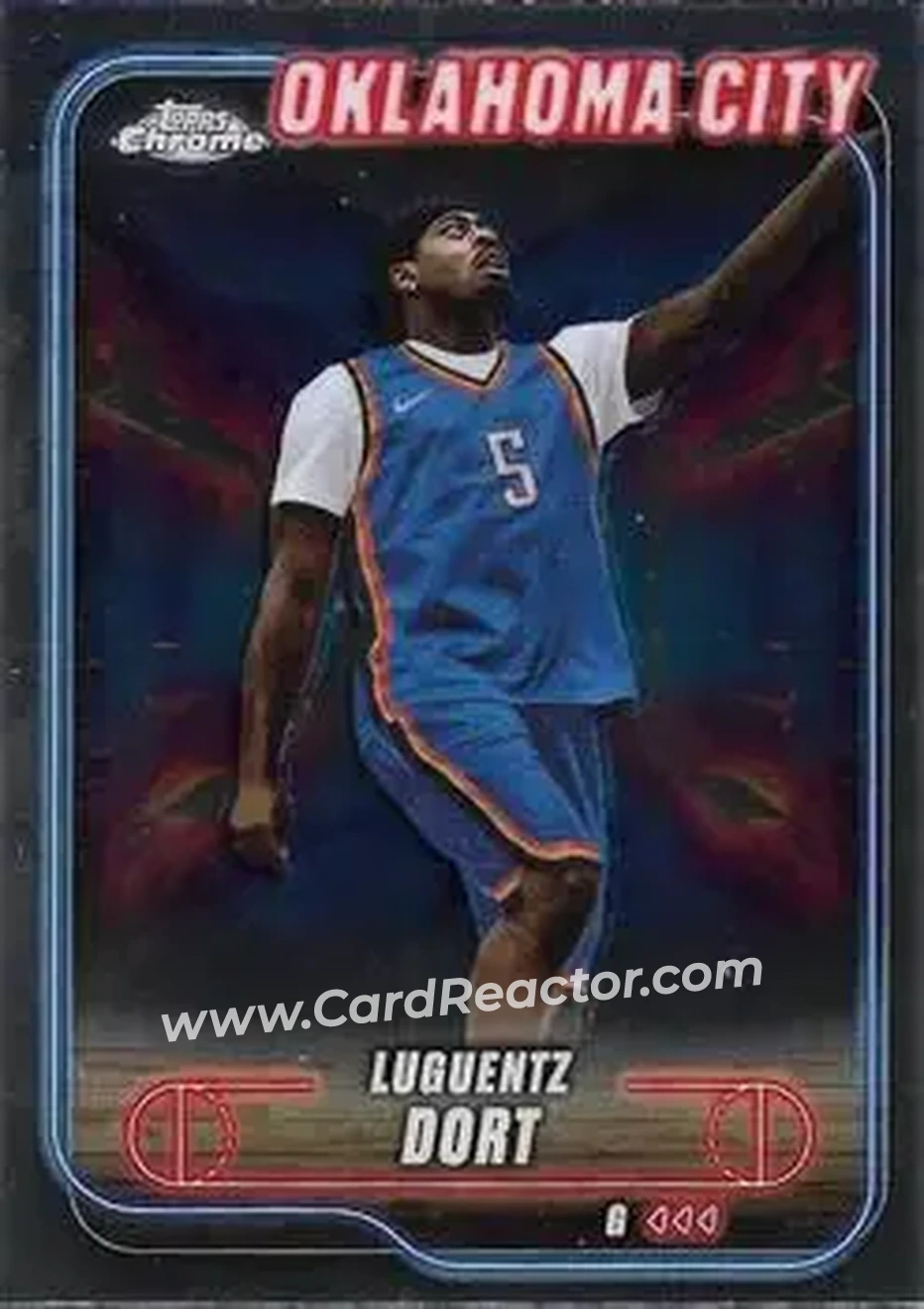 2024-25 Topps Chrome #74 - Luguentz Dort - Oklahoma City Thunder - Front