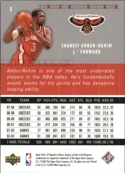 Back of Shareef Abdur-Rahim
