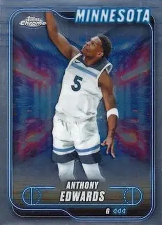 2024-25 Topps Chrome #77 - Anthony Edwards - Minnesota Timberwolves 2024-25 Topps Chrome #77 - Anthony Edwards - Minnesota Timberwolves
