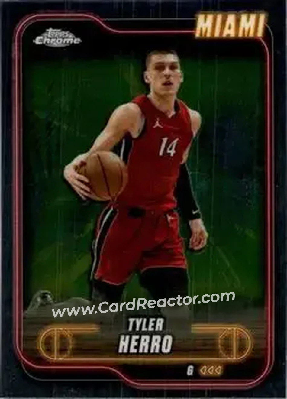 2024-25 Topps Chrome #79 - Tyler Herro - Miami Heat - Front