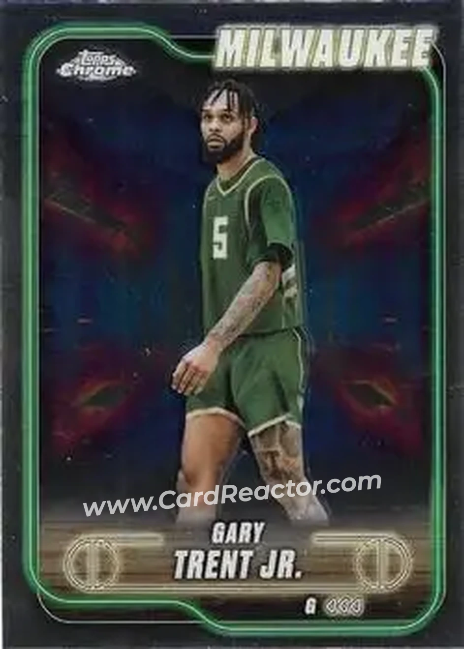 2024-25 Topps Chrome #81 - Gary Trent Jr. - Milwaukee Bucks - Front