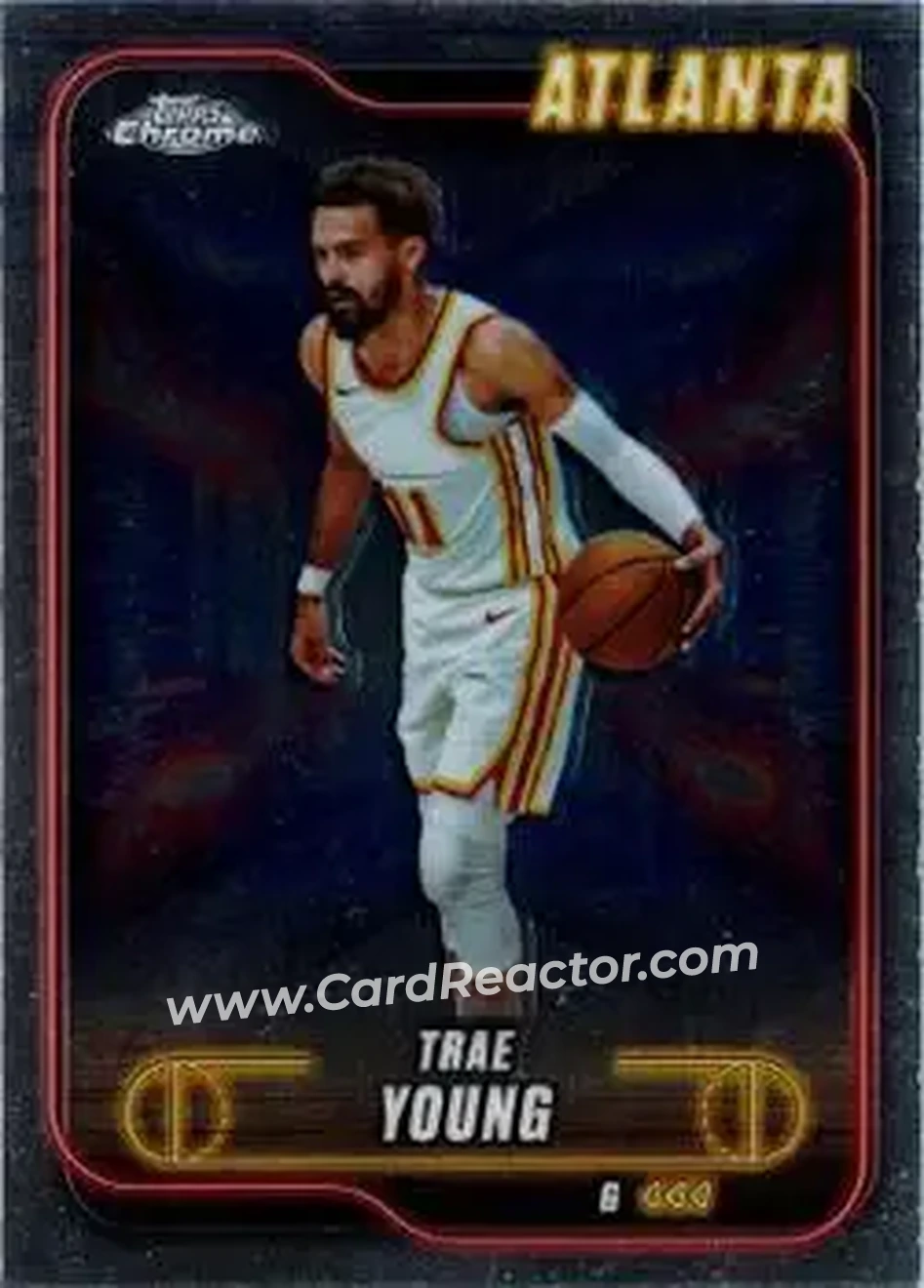 2024-25 Topps Chrome #82 - Trae Young - Atlanta Hawks - Front