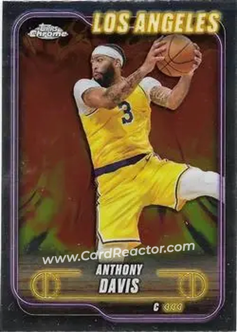 2024-25 Topps Chrome #86 - Anthony Davis - Los Angeles Lakers - Front