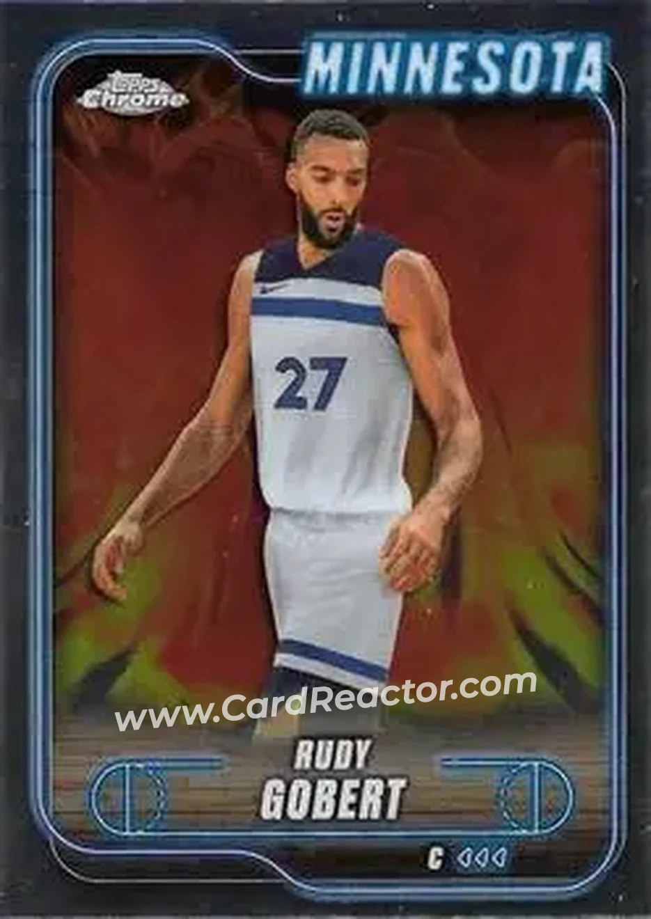 2024-25 Topps Chrome #90 - Rudy Gobert - Minnesota Timberwolves - Front