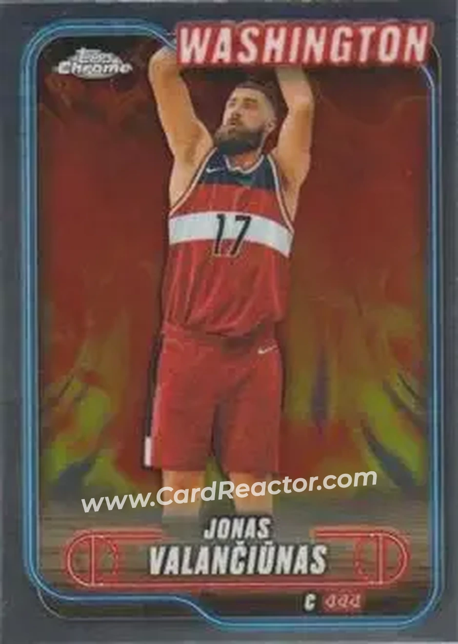 2024-25 Topps Chrome #91 - Jonas Valančiūnas - Washington Wizards - Front