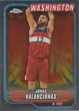 2024-25 Topps Chrome #91 - Jonas Valančiūnas - Washington Wizards
