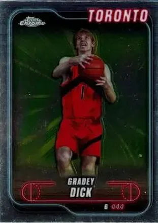 2024-25 Topps Chrome #92 - Gradey Dick - Toronto Raptors 2024-25 Topps Chrome #92 - Gradey Dick - Toronto Raptors