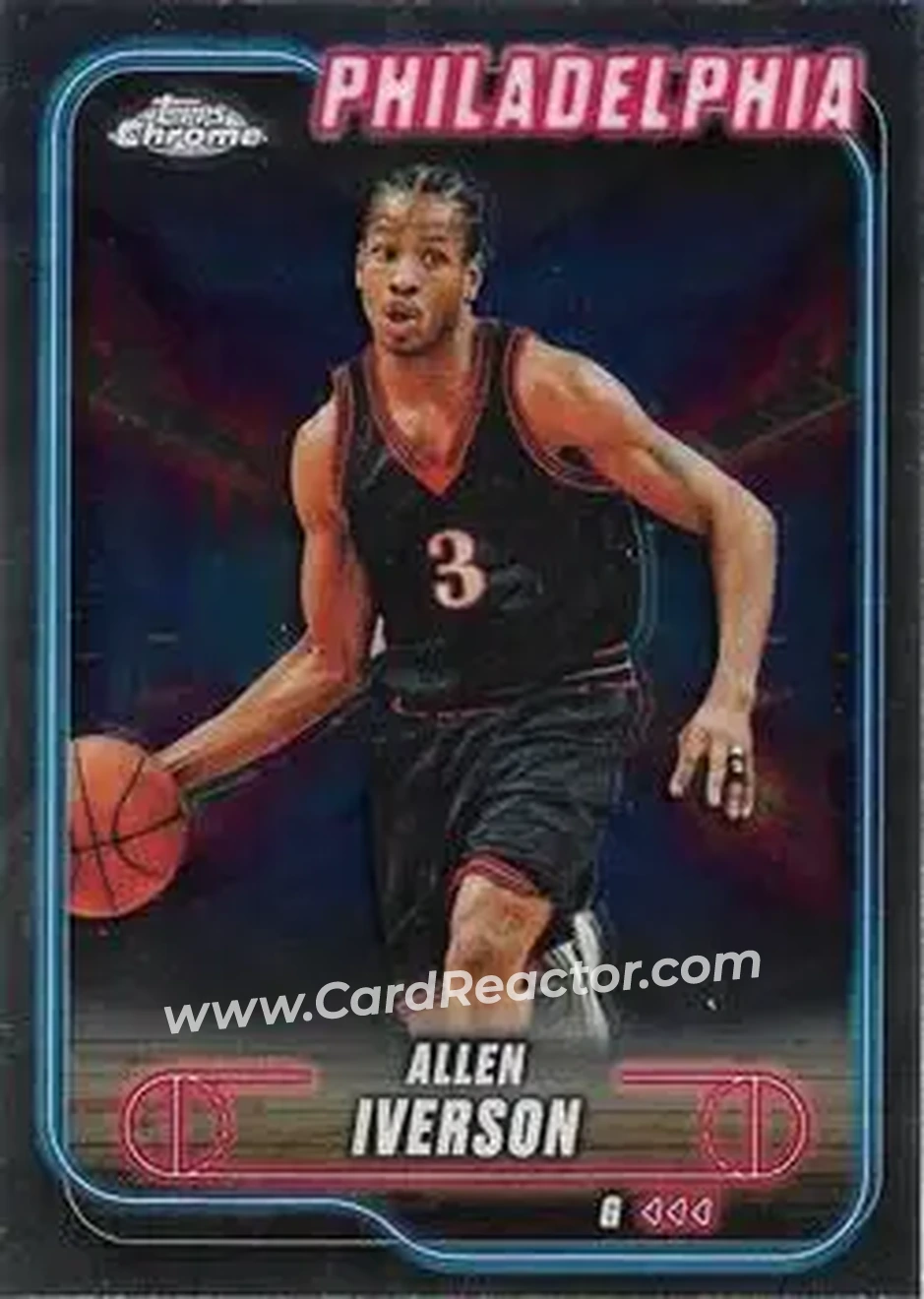 2024-25 Topps Chrome #94 - Allen Iverson - Philadelphia 76ers - Front