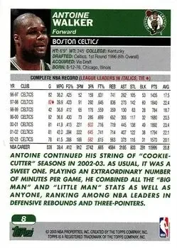 Back of Antoine Walker