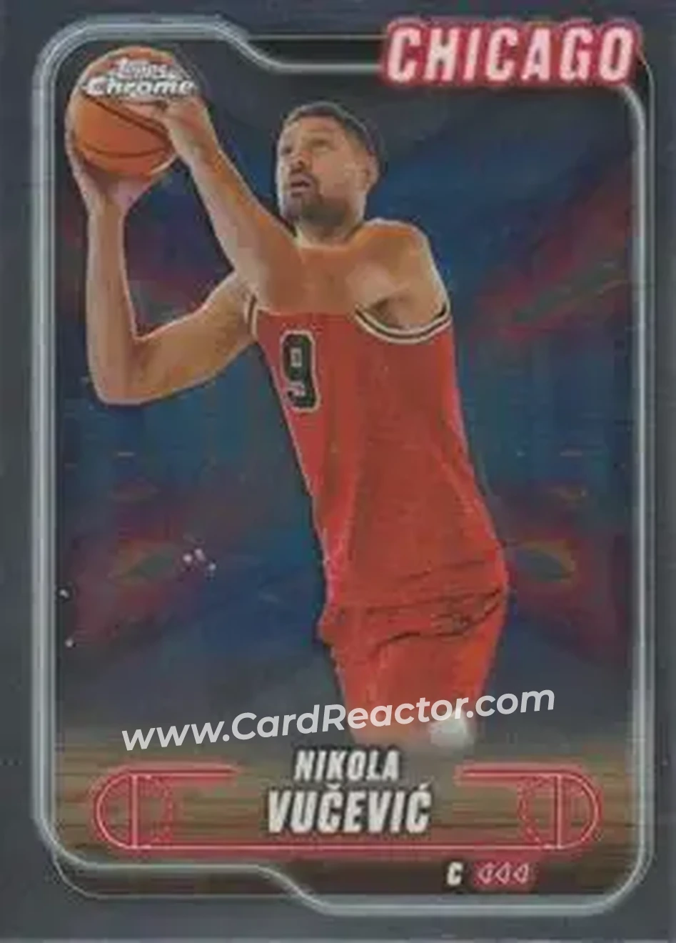 2024-25 Topps Chrome #97 - Nikola Vučević - Chicago Bulls - Front 2024-25 Topps Chrome #97 - Nikola Vučević - Chicago Bulls - Front