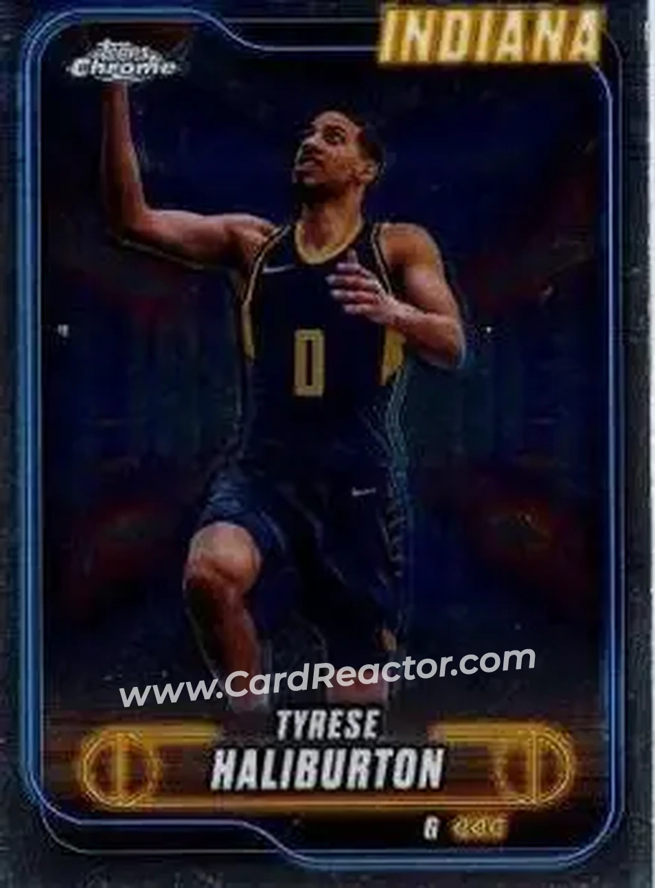 2024-25 Topps Chrome #100 - Tyrese Haliburton - Indiana Pacers - Front