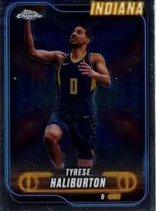 2024-25 Topps Chrome #100 - Tyrese Haliburton - Indiana Pacers 2024-25 Topps Chrome #100 - Tyrese Haliburton - Indiana Pacers