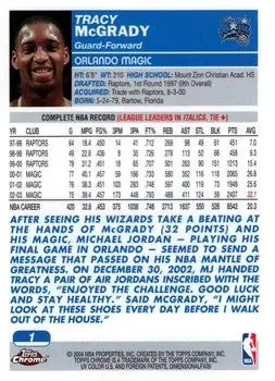 Back of Tracy McGrady