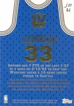 Back of Antawn Jamison