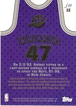Back of Andrei Kirilenko