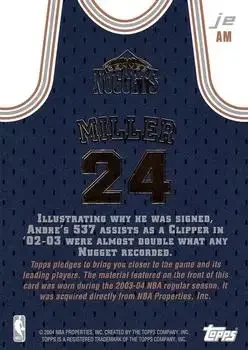 Back of Andre Miller