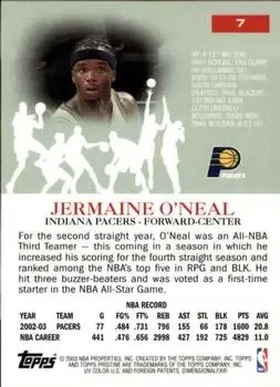 Back of Jermaine O'Neal