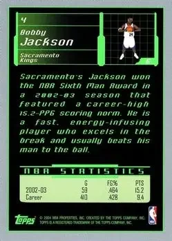 Back of Bobby Jackson