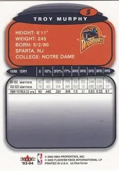Back of Troy Murphy