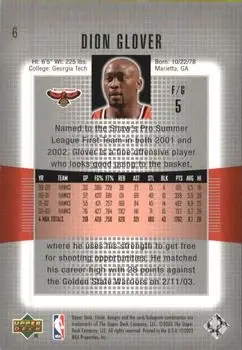Back of Dion Glover
