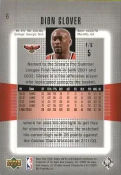 Back of Dion Glover