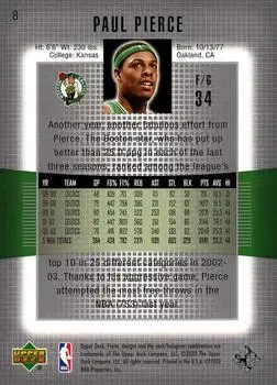 Back of Paul Pierce