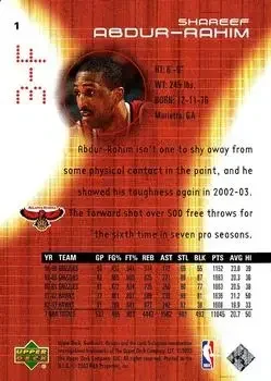 Back of Shareef Abdur-Rahim