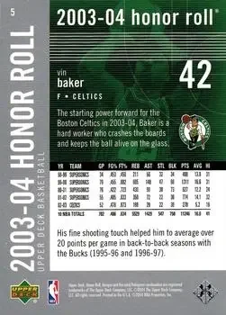 Back of Vin Baker