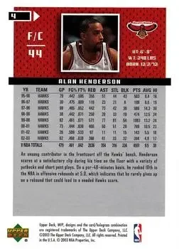 Back of Alan Henderson