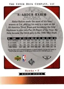 Back of Shareef Abdur-Rahim