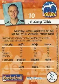 Back of Jiri Zidek