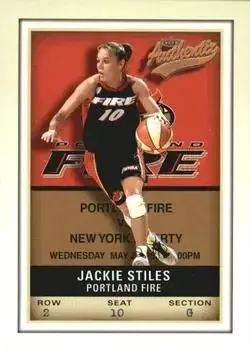 2002 Fleer Authentix WNBA #1 Jackie Stiles