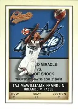 2002 Fleer Authentix WNBA #2 Taj McWilliams-Franklin