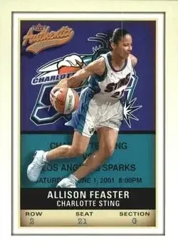 2002 Fleer Authentix WNBA #3 Allison Feaster