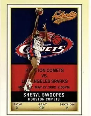 2002 Fleer Authentix WNBA #4 Sheryl Swoopes