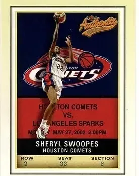 2002 Fleer Authentix WNBA #4 Sheryl Swoopes