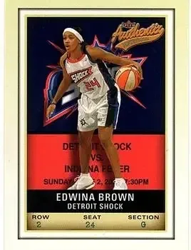 2002 Fleer Authentix WNBA #5 Edwina Brown