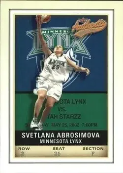 2002 Fleer Authentix WNBA #8 Svetlana Abrosimova