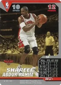 2002 NBA Showdown #001 Shareef Abdur-Rahim