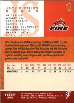 Back of Jackie Stiles