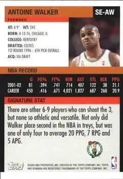 Back of Antoine Walker