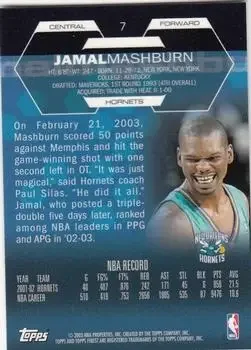 Back of Jamal Mashburn
