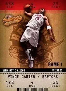 2002-03 Fleer Authentix #1 Vince Carter